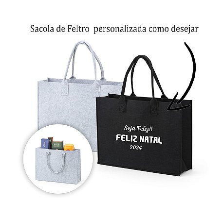 Sacola de Feltro Personalizada como desejar