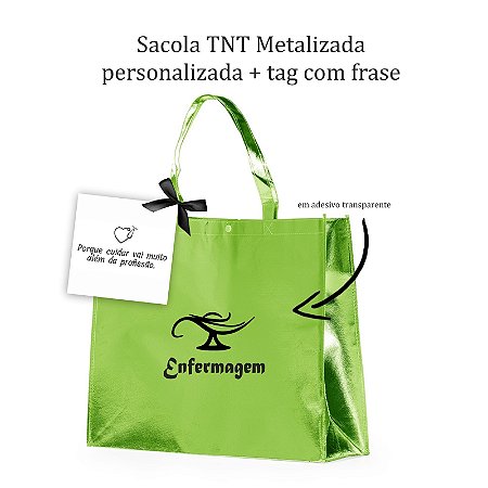 Sacola TNT Metalizada Natal