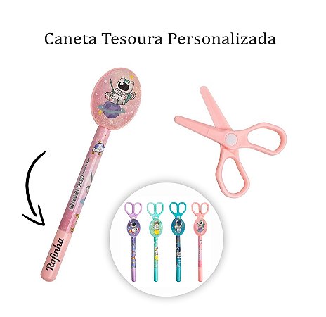 Caneta Tesoura personalizada como desejar