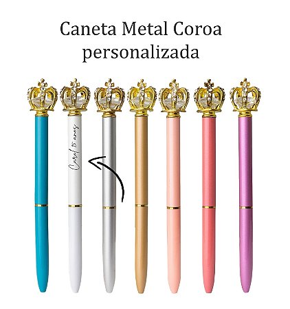 Caneta Metal Coroa Personalizada com seu nome