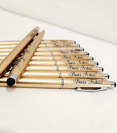 Caneta Plástica Touch personalizada como desejar (50 unidades)