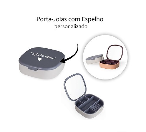 Porta-Joias com Espelho Dia das Mulheres