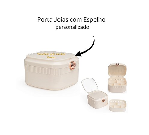 Porta-Joias com Espelho Dia das Mulheres