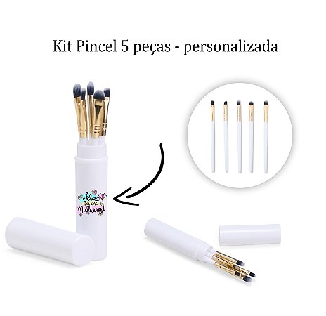 Kit Pincel 5 peças personalizado Dia das Mães