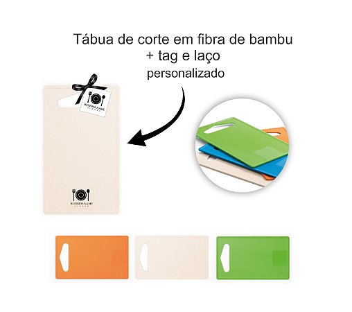 Tábua de corte em fibra de bambu e PP Persnalizada como desejar