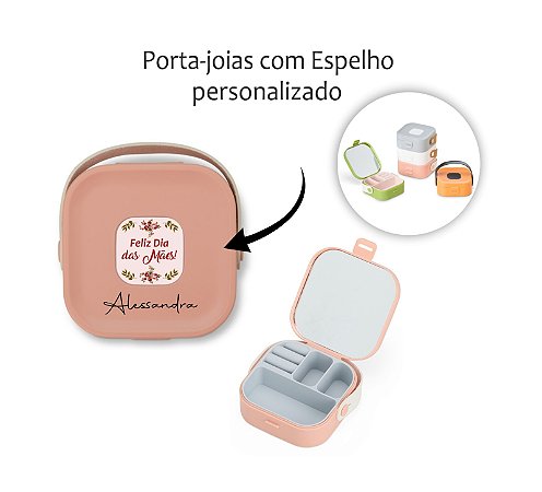 Porta-joias com Espelho Dia das Mães