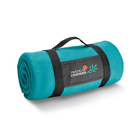 Manta polar (180 g/m²) com alça amovível Manta em tecido polar (180 g/m²) com alça removível para facilitar o transporte. 1500 x 1200 mm