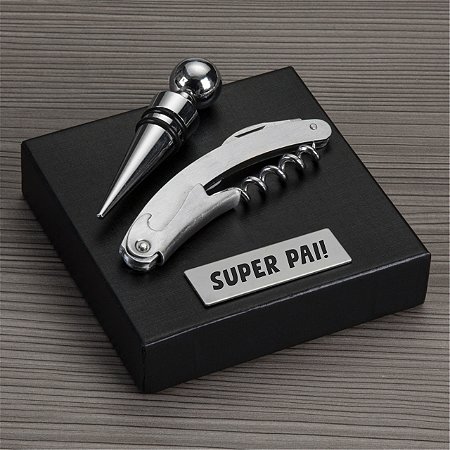 Kit Vinho 2 Peças Personalizado Dia dos Pais