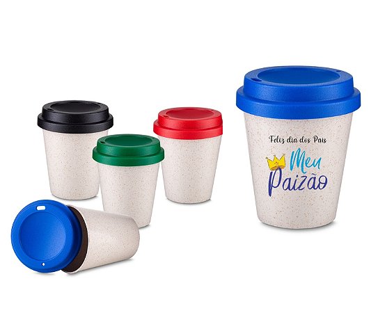 Copo Fibra de Arroz 350ml Dia dos Pais Personalizado