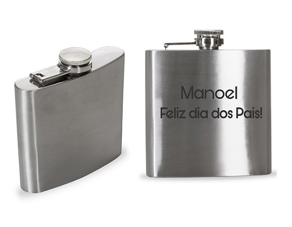 Porta Whisky 6oz Personalizado Dia dos Pais