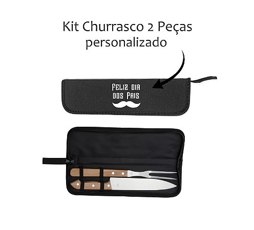 Kit Churrasco 2 Peças - Gravado como desejar Dia dos Pais