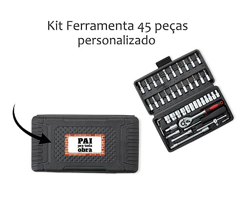 Kit Ferramenta 45 peças Dia dos Pais Personalizado