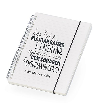 Caderno A5 Plástico Personalizado Dia dos Pais