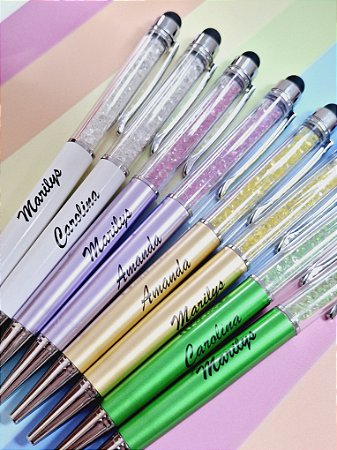 Caneta Plástica Touch PERSONALIZADA COMO DESEJAR (50 unidades por cor )