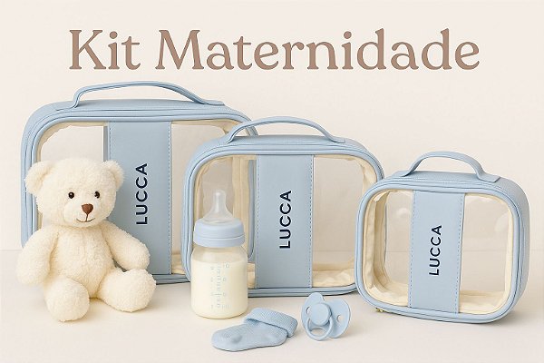 Kit 3 Nécessaires Personalizada Maternidade