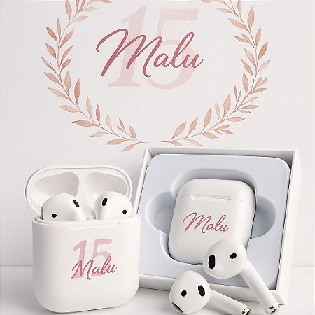 Fone Bluetooth Touch Personalizado com Case para lembrancinhas - 10 UNIDADES