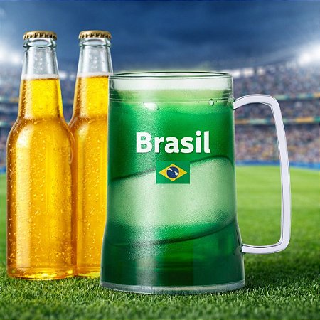 Caneca Gel 400ml Personalizada como desejar Copa do Mundo