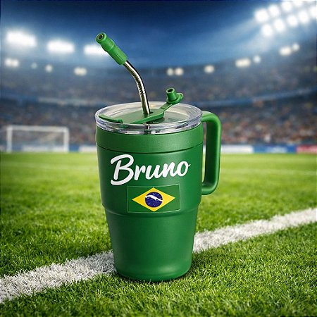 Caneca Térmica 600ml Personalizada Copa do Mundo