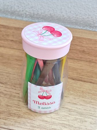 Giz de Cera com 24 Cores Personalizado com Seu Tema