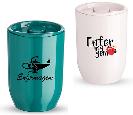 Copo Plástico 350m Personalizado Enfermagem com o Que Desejar