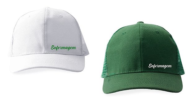 Boné Poliéster Aba Curva com Tela Enfermagem