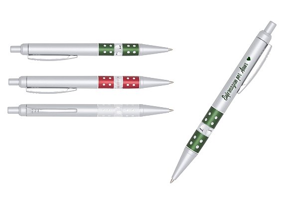Caneta Plástica com Detalhe de Strass Personalizado com Sua Logo