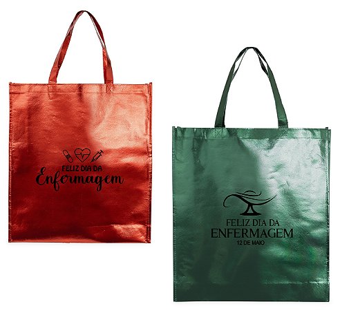 Sacola de TNT Metalizada Personalizada com Sua Logo