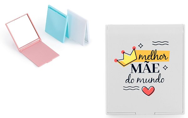 Espelho Plástico Retangular Sem Aumento Personalizado com sua Logo