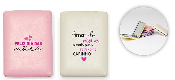 Espelho Duplo PU Personalizado com Sua Logo