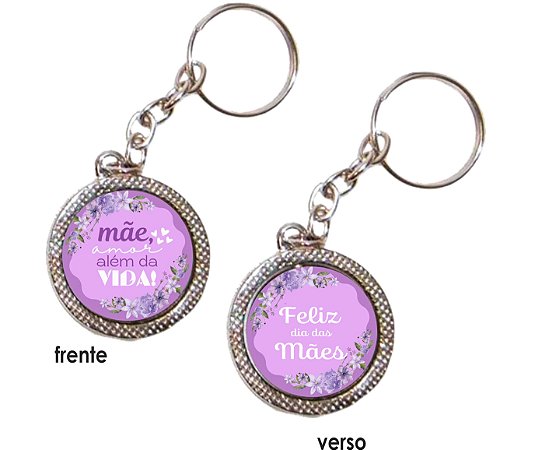 Chaveiro Giratório com Detalhe Dia das Mães Personalizado Como Desejar