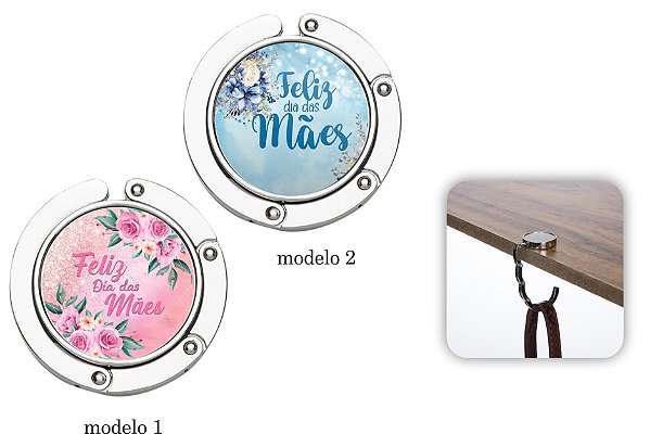 Porta Bolsa de Metal Dobrável Dia das Mães Personalizado Como Desejar