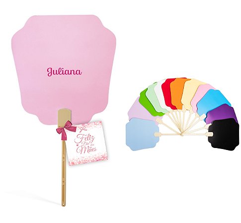 Leque de Papel Dia das Mães Personalizado Como Desejar