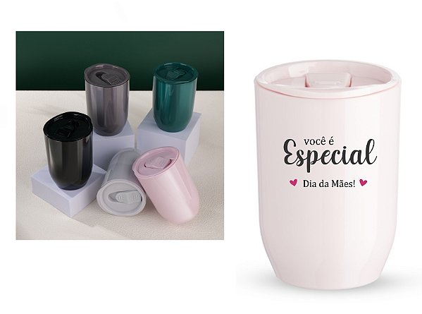 Copo Plástico 350ml Personalizado Como Desejar Dia das Mães