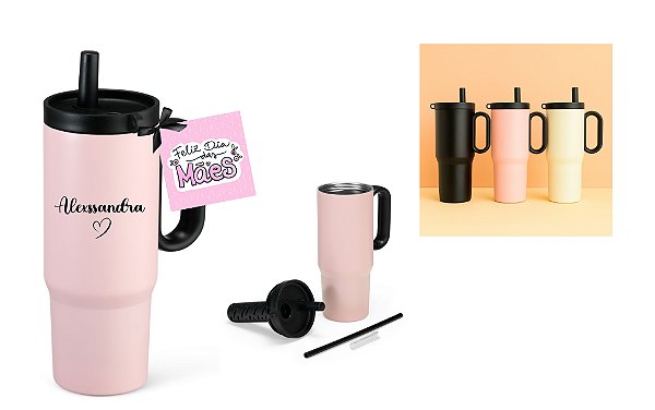 Caneca Térmica 750ml Personalizada Dia das Mães
