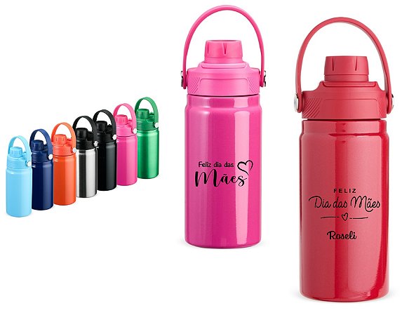 Garrafa Térmica 400ml Personalizada Dia das Mães