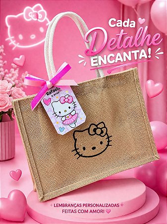 Sacola de Juta Personalizada Com o Tema Que Desejar