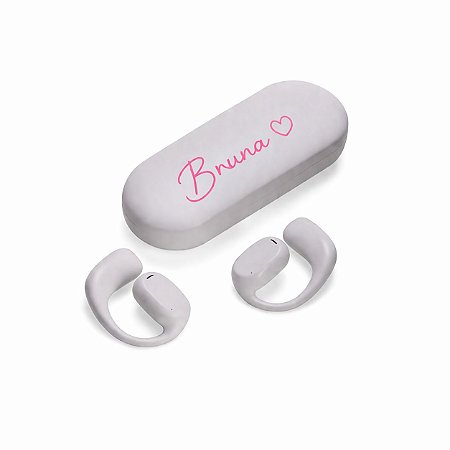 Fone de Ouvido Bluetooth com Case Carregador Personalizado