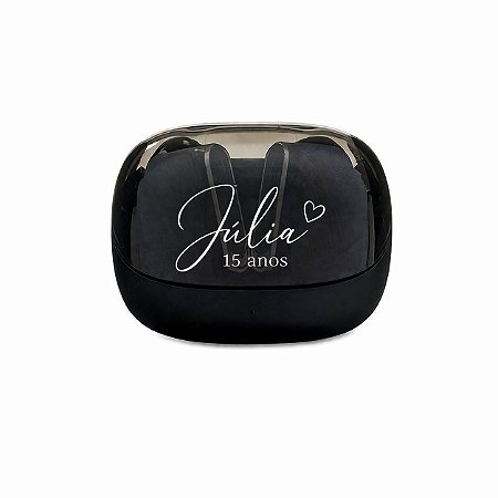 Fone de Ouvido Bluetooth com Case Carregador Personalizado Como Desejar