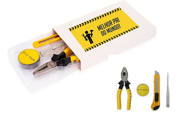 Kit Ferramentas 4 Peças Personalizado Dia dos Pais