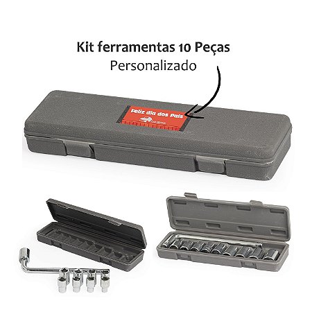 Kit Ferramenta 10 Peças Personalizado Dia dos Pais