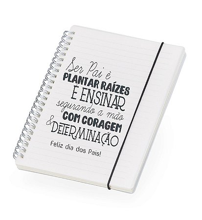 Caderno A5 Plástico Personalizado Dia dos Pais