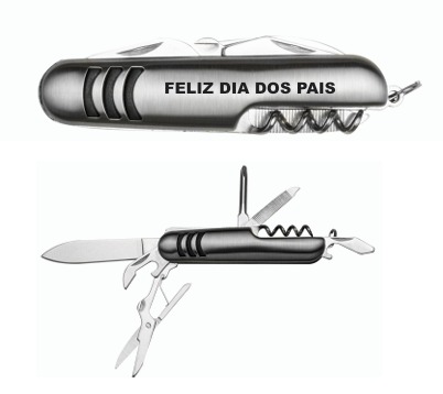 Canivete Metal 7 funções Personalizado Dia dos Pais