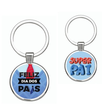 Chaveiro Metal Personalizado Dia dos Pais