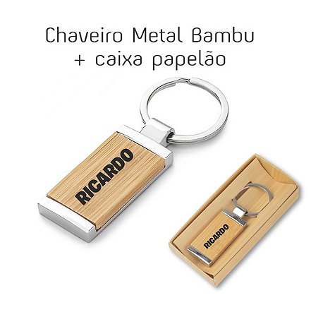 Chaveiro Metal Bambu Personalizado Como Desejar