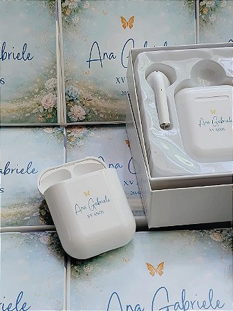 Fone de Ouvido Bluetooth Personalizado 15 Anos - Kit com 10 Unidades