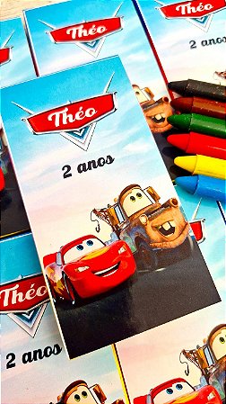 Giz de Cera 6 Cores Personalizado Com o Tema que Desejar ( Pacote com 15 Unidades)