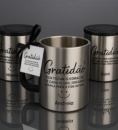 Caneca Inox 180ml Personalizada Dia dos Professores