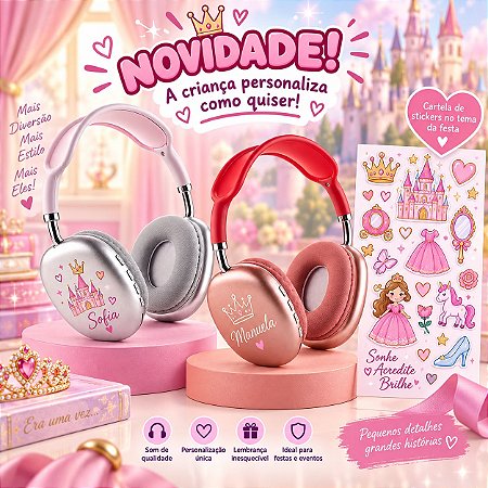 Kit 10 Unidades de Fone de Ouvido Bluetooth Personalizado Com seu Tema