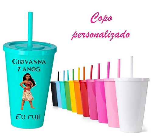 Copo Acrílico 550ml Personalizado com o tema que desejar