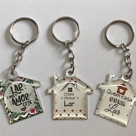 Chaveiro Placa com Mensagens Resinados
